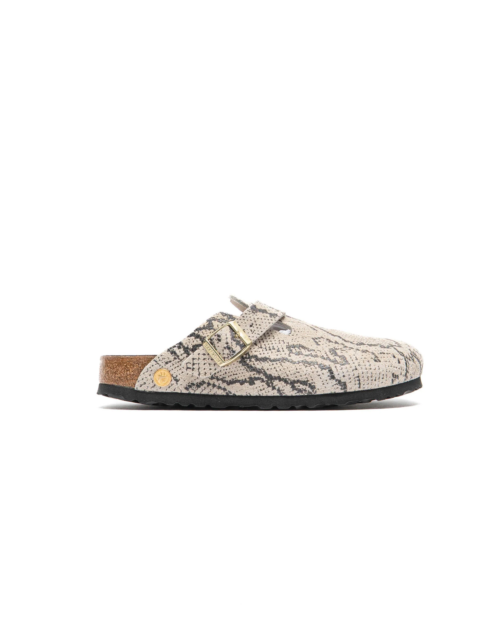 Birkenstock WMNS Boston Rivet Logo Suede Leather (Narrow Fit)